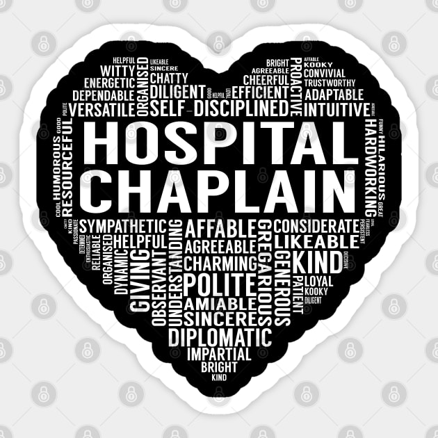 Hospital Chaplain Heart Sticker by LotusTee